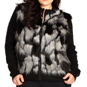 Faux fur cardi
